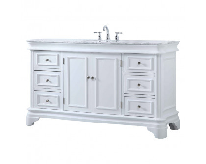 Elegant Single Bathroom Vanity - White (VF52060WH)