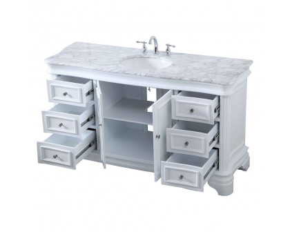 Elegant Single Bathroom Vanity - White (VF52060WH)