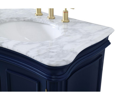 Elegant Double Bathroom Vanity - Blue (VF52072DBL)