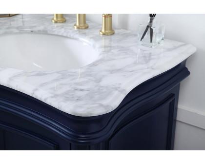 Elegant Double Bathroom Vanity - Blue (VF52072DBL)