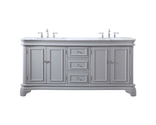 Elegant Double Bathroom Vanity - Gray (VF52072DGR)