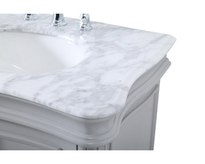 Elegant Double Bathroom Vanity - Gray (VF52072DGR)