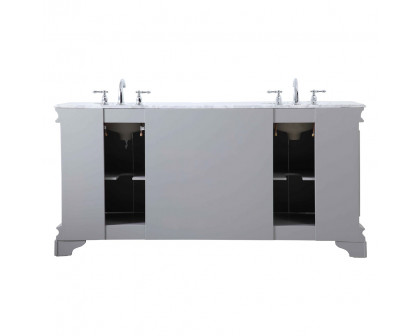 Elegant Double Bathroom Vanity - Gray (VF52072DGR)