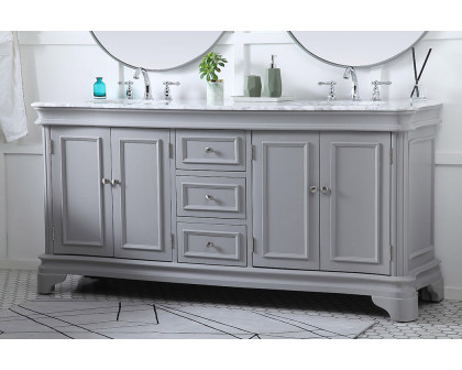 Elegant Double Bathroom Vanity - Gray (VF52072DGR)