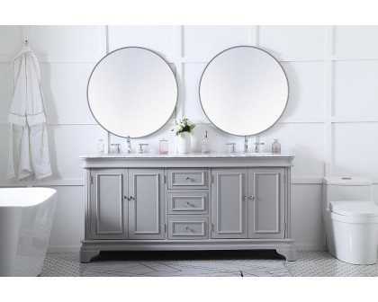 Elegant Double Bathroom Vanity - Gray (VF52072DGR)