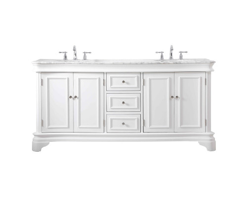 Elegant Double Bathroom Vanity - White (VF52072DWH)