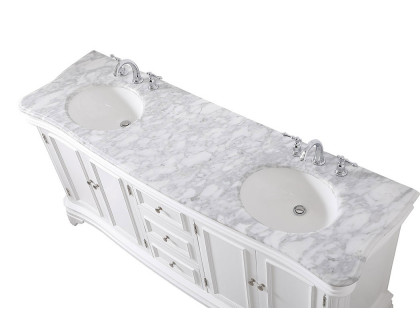 Elegant Double Bathroom Vanity - White (VF52072DWH)