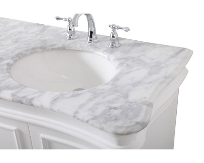 Elegant Double Bathroom Vanity - White (VF52072DWH)