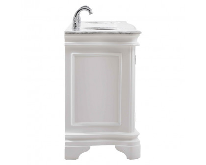 Elegant Double Bathroom Vanity - White (VF52072DWH)