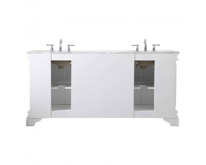 Elegant Double Bathroom Vanity - White (VF52072DWH)