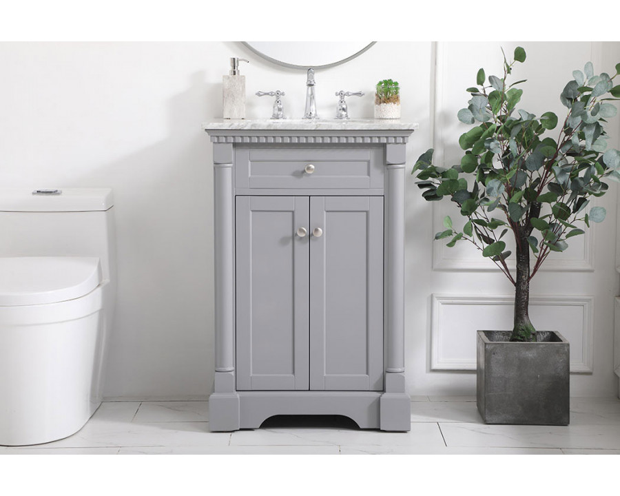 Elegant Bathroom Vanity - Gray, L 24" (VF53024GR)