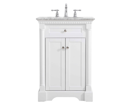 Elegant Bathroom Vanity - White, L 24" (VF53024WH)