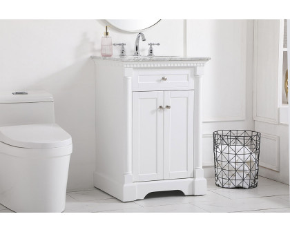 Elegant Bathroom Vanity - White, L 24" (VF53024WH)