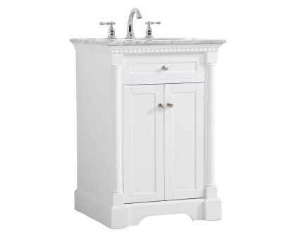 Elegant Bathroom Vanity - White, L 24" (VF53024WH)