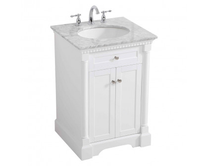 Elegant Bathroom Vanity - White, L 24" (VF53024WH)