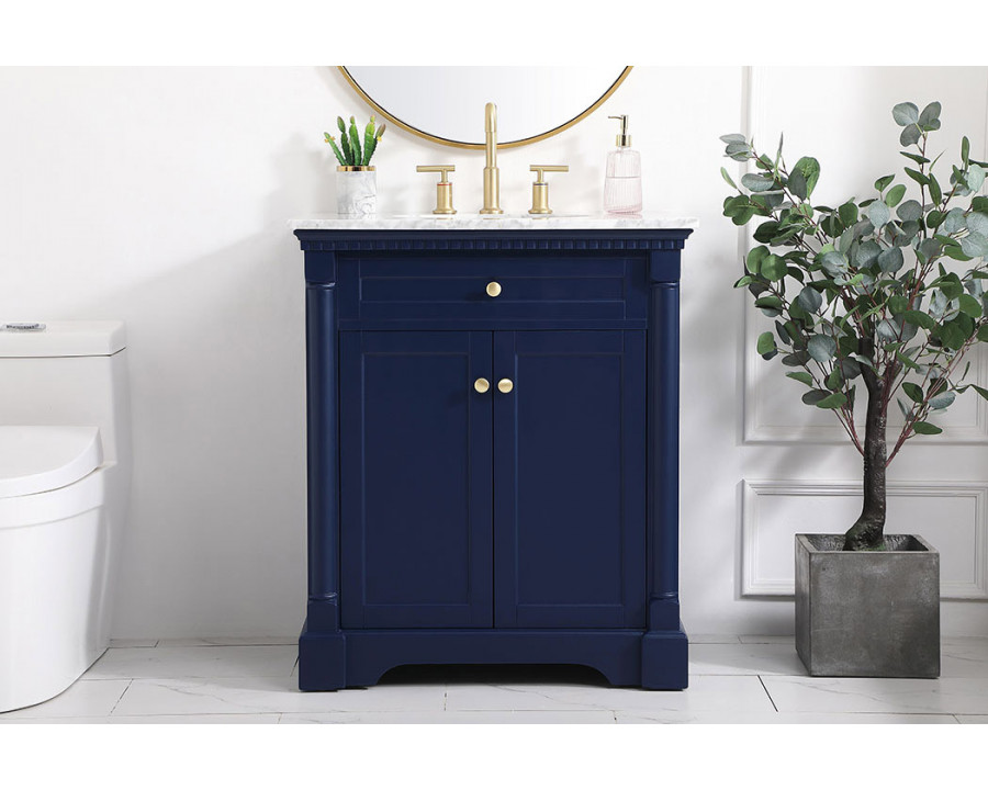 Elegant Bathroom Vanity - Blue, L 30" (VF53030BL)