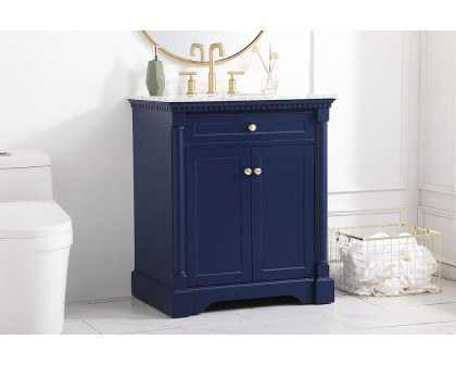 Elegant Bathroom Vanity - Blue, L 30" (VF53030BL)