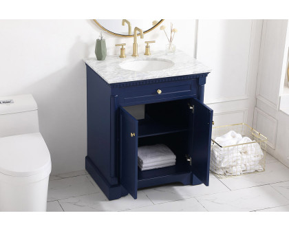 Elegant Bathroom Vanity - Blue, L 30" (VF53030BL)