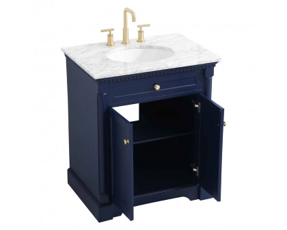 Elegant Bathroom Vanity - Blue, L 30" (VF53030BL)