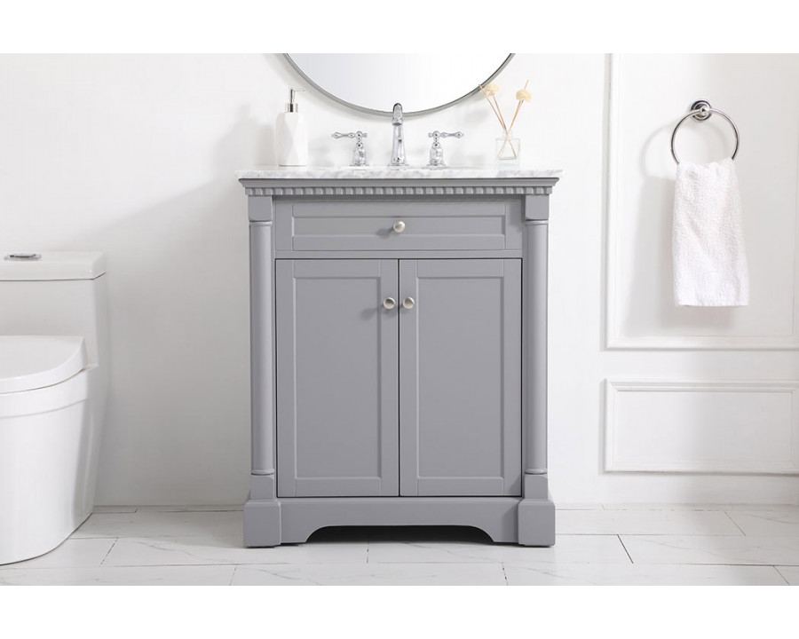 Elegant Bathroom Vanity - Gray, L 30" (VF53030GR)