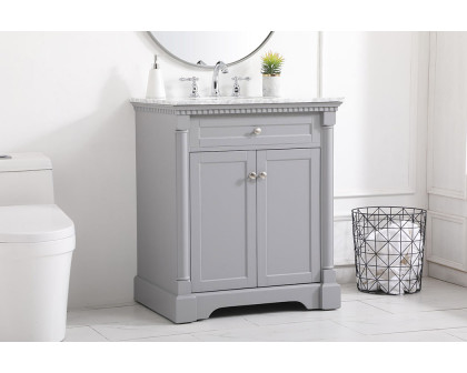 Elegant Bathroom Vanity - Gray, L 30" (VF53030GR)