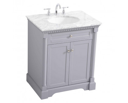 Elegant Bathroom Vanity - Gray, L 30" (VF53030GR)