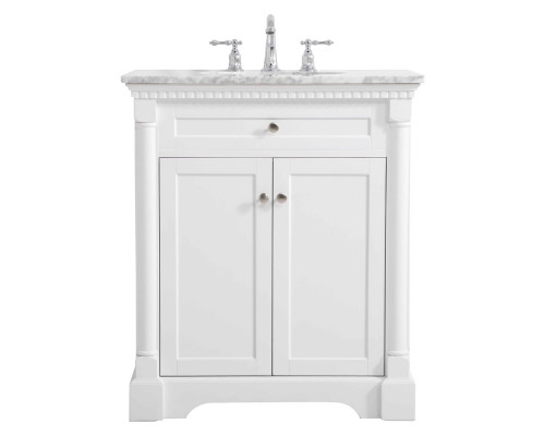 Elegant Bathroom Vanity - White, L 30" (VF53030WH)