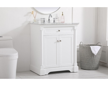 Elegant Bathroom Vanity - White, L 30" (VF53030WH)