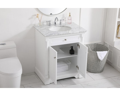 Elegant Bathroom Vanity - White, L 30" (VF53030WH)