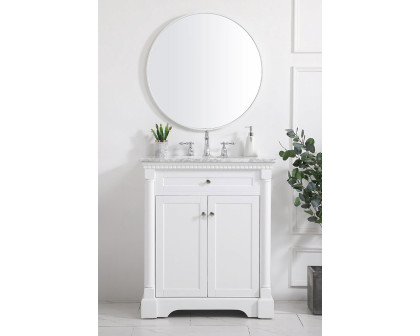 Elegant Bathroom Vanity - White, L 30" (VF53030WH)