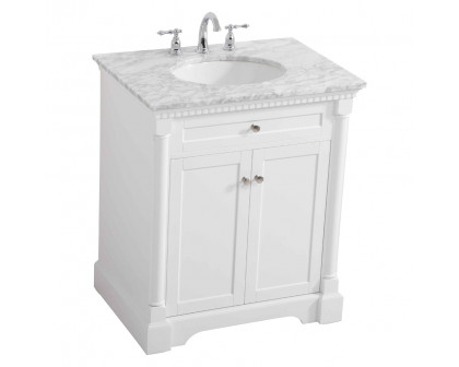 Elegant Bathroom Vanity - White, L 30" (VF53030WH)