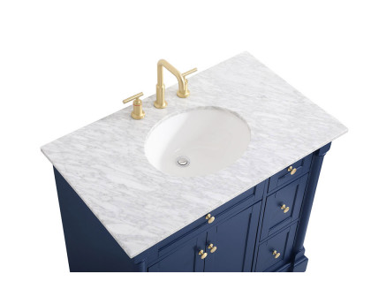 Elegant Bathroom Vanity - Blue, L 36" (VF53036BL)