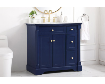 Elegant Bathroom Vanity - Blue, L 36" (VF53036BL)