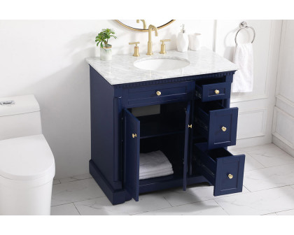 Elegant Bathroom Vanity - Blue, L 36" (VF53036BL)