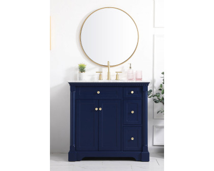 Elegant Bathroom Vanity - Blue, L 36" (VF53036BL)