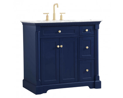 Elegant Bathroom Vanity - Blue, L 36" (VF53036BL)