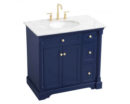 Elegant Bathroom Vanity - Blue, L 36" (VF53036BL)