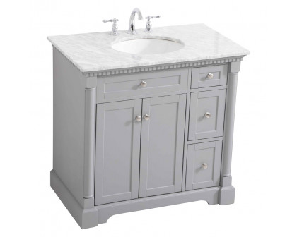 Elegant Bathroom Vanity - Gray, L 36" (VF53036GR)