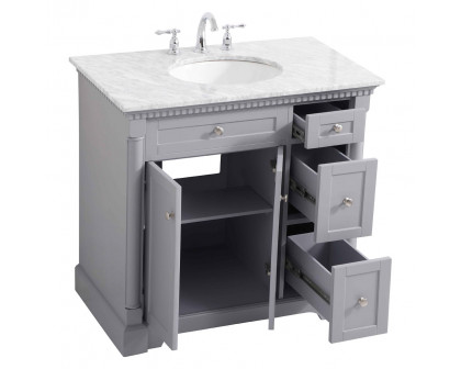 Elegant Bathroom Vanity - Gray, L 36" (VF53036GR)