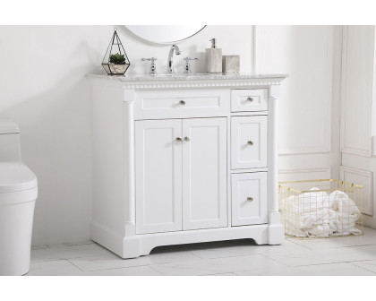 Elegant Bathroom Vanity - White, L 36" (VF53036WH)