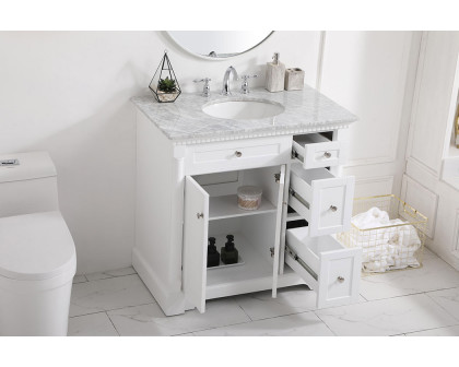 Elegant Bathroom Vanity - White, L 36" (VF53036WH)