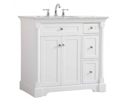 Elegant Bathroom Vanity - White, L 36" (VF53036WH)