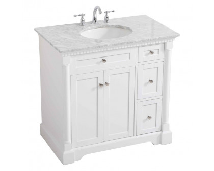 Elegant Bathroom Vanity - White, L 36" (VF53036WH)