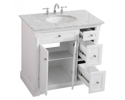 Elegant Bathroom Vanity - White, L 36" (VF53036WH)