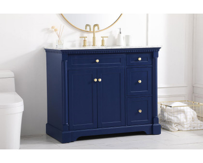 Elegant Bathroom Vanity - Blue, L 42" (VF53042BL)