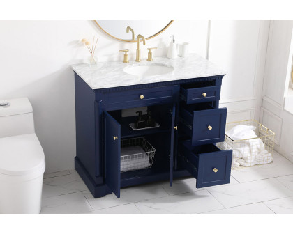 Elegant Bathroom Vanity - Blue, L 42" (VF53042BL)