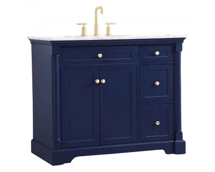 Elegant Bathroom Vanity - Blue, L 42" (VF53042BL)