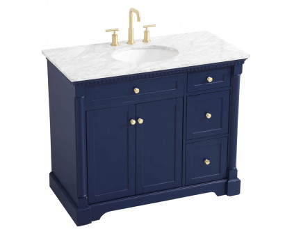 Elegant Bathroom Vanity - Blue, L 42" (VF53042BL)