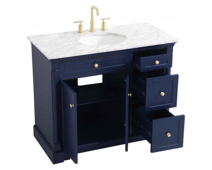 Elegant Bathroom Vanity - Blue, L 42" (VF53042BL)