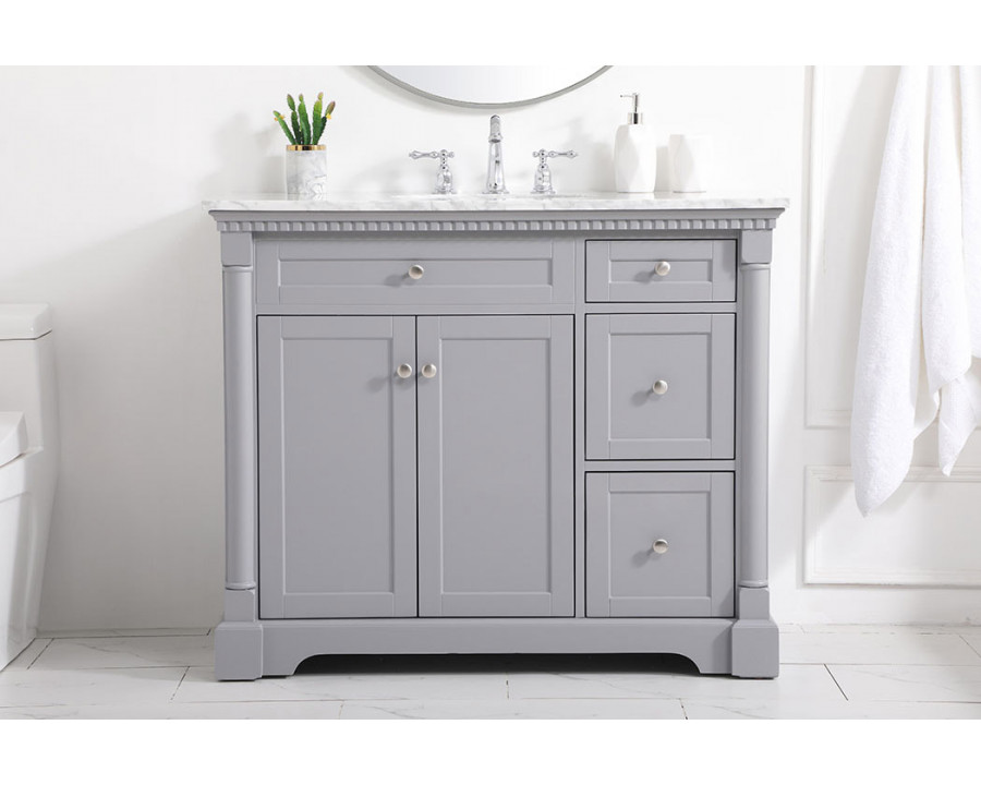 Elegant Bathroom Vanity - Gray, L 42" (VF53042GR)